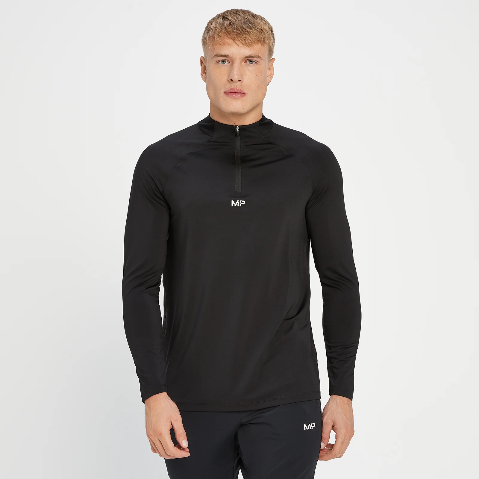 MP Férfi Tempo 1/4 Zip Felső - Fekete - XXS kép 1