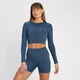 MP Női Tempo Reversible Hosszú Ujjú Crop Top - Mély szürke