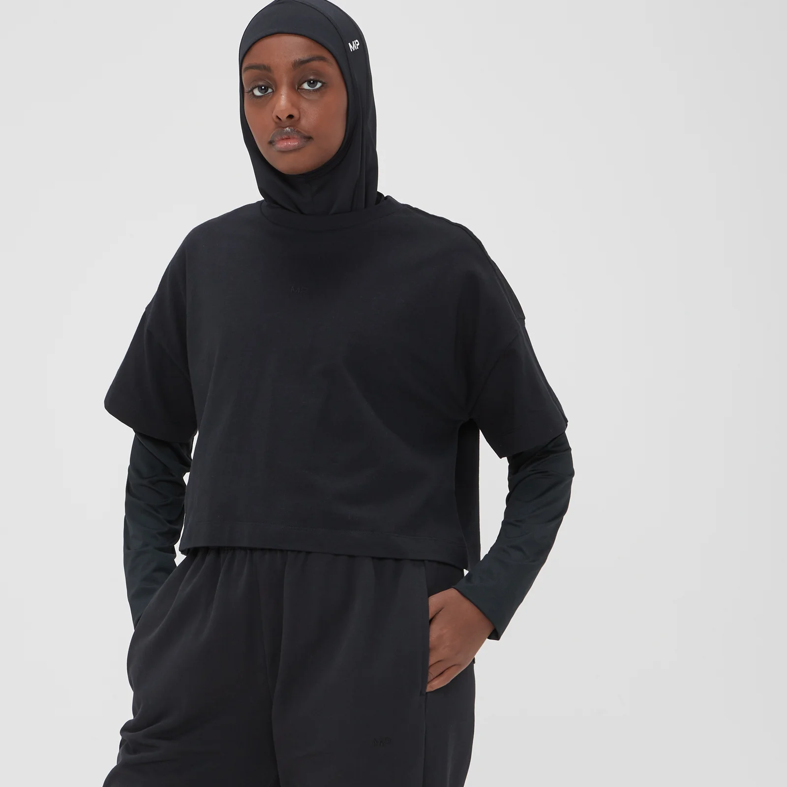 MP Női Adapt Cropped Póló - Fekete - XXS kép 1