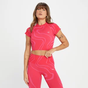 MP Női Tempo Wave Seamless Crop Top - Piros - Size XXS