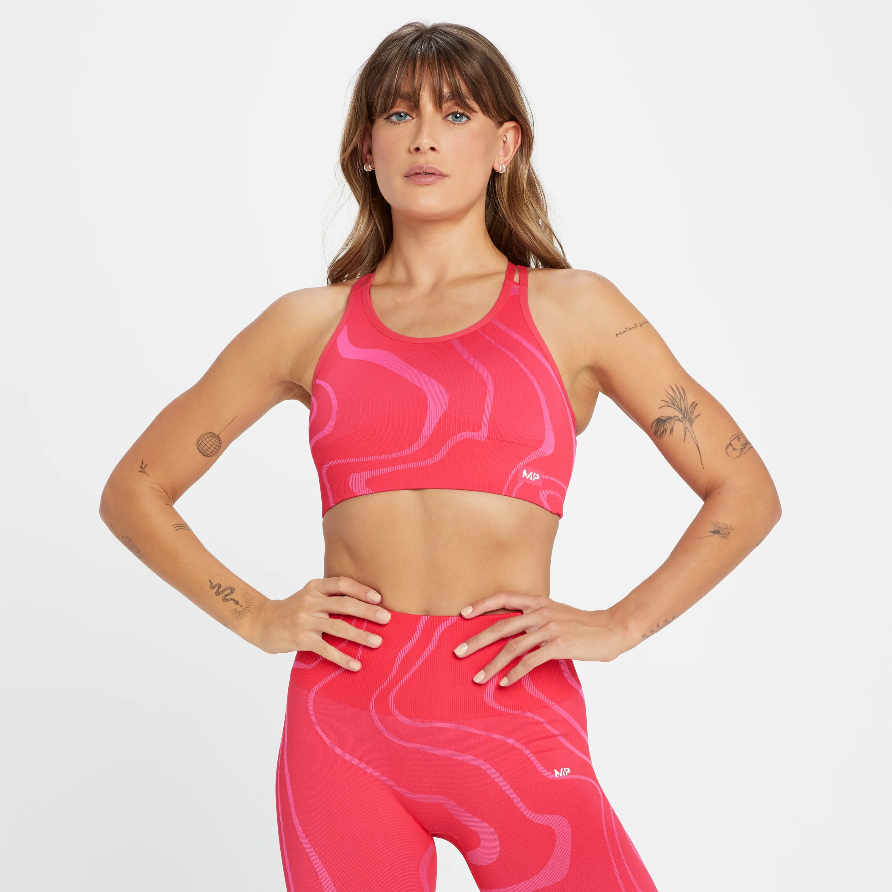 MP Női Tempo Wave Seamless Sportmelltartó - Piros - XXS kép 1