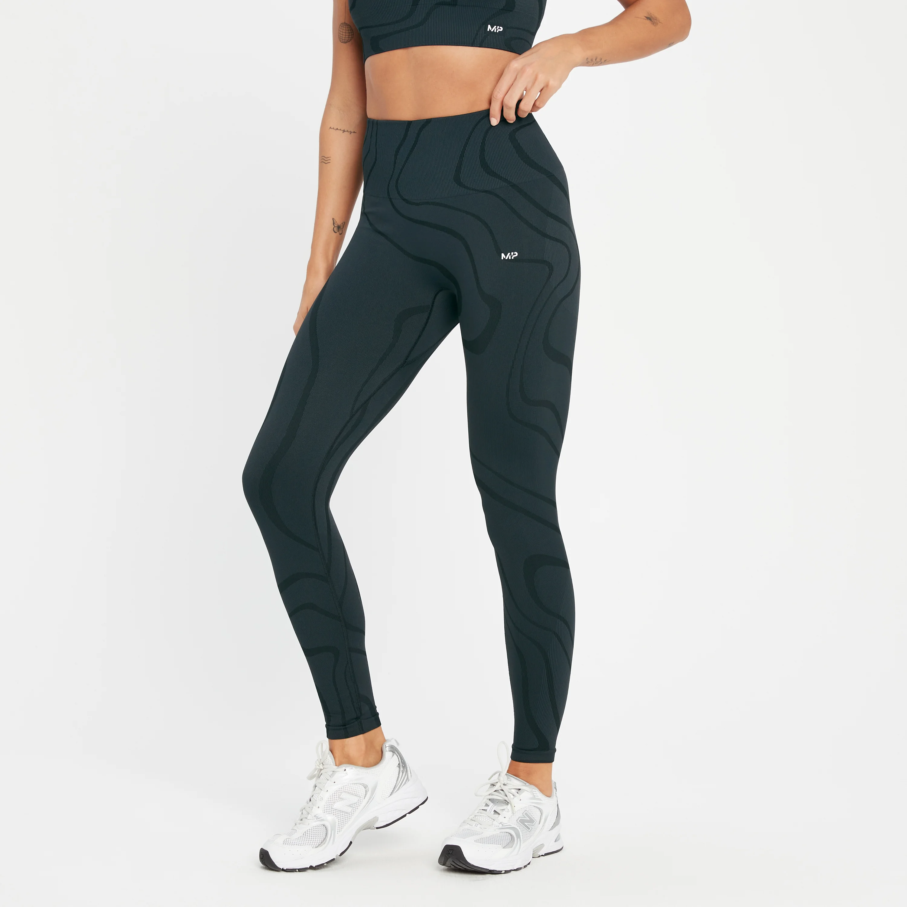 MP Női Tempo Wave Seamless Leggings - Fekete - XXS kép 1