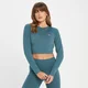 MP Női Rest Day Body Fit Hosszú Ujjú Crop Top - Füstkék