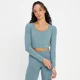 MP női Power Open Back Crop Top - Égszínkék