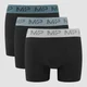 MP Férfi Coloured Waistband Boxeralsó (3 darab) Fekete/füstkék/kavicskék/szürke