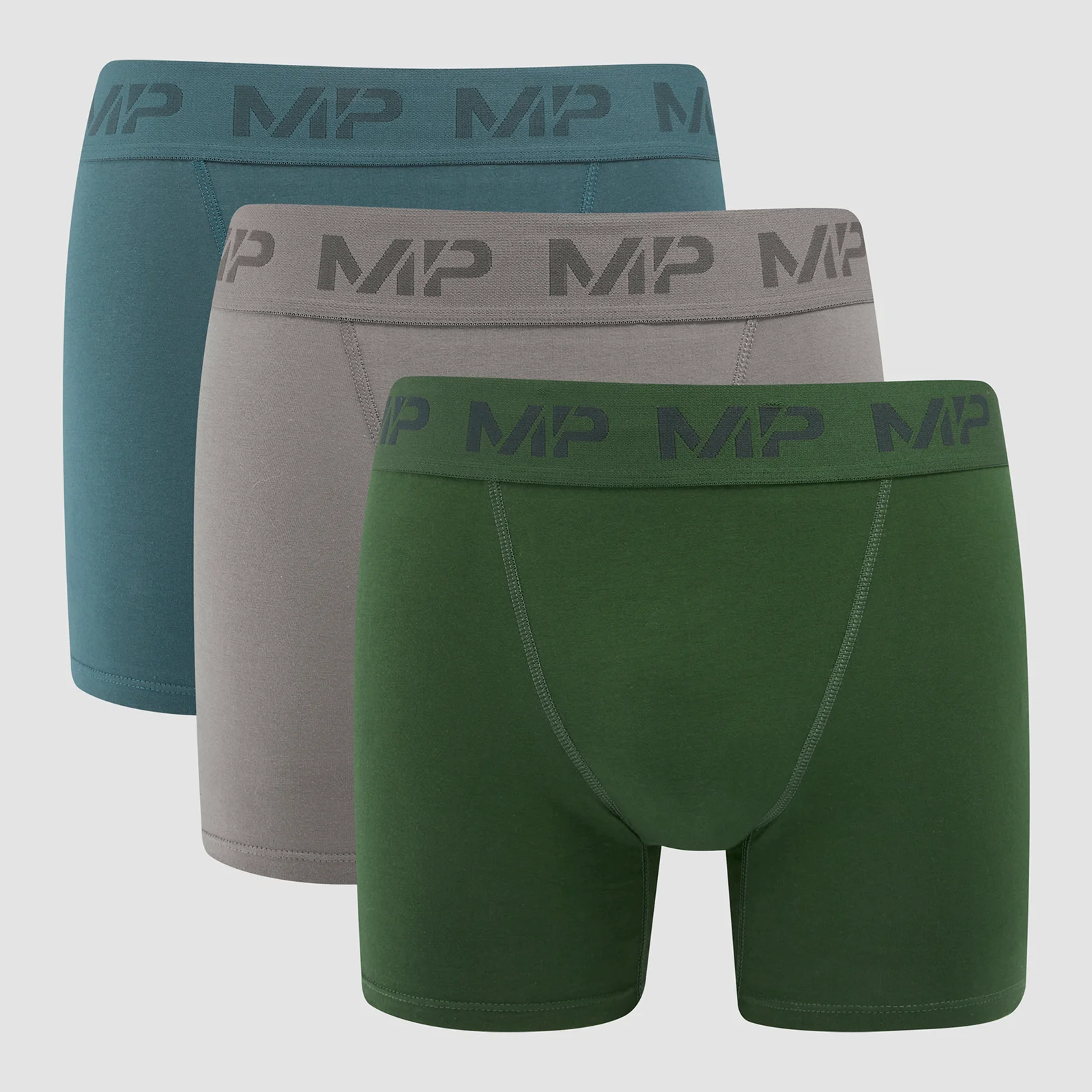 MP Férfi Boxeralsó (3 darab) Karbon/füstkék/sötétzöld - XXS kép 1