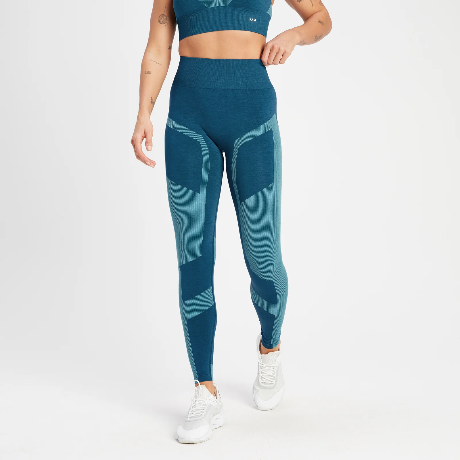 MP Női Impact Scrunch Seamless Leggings - Türkizék - XS kép 1