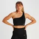 MP Női Tempo Rib Seamless Asymetric Melltartó - Fekete