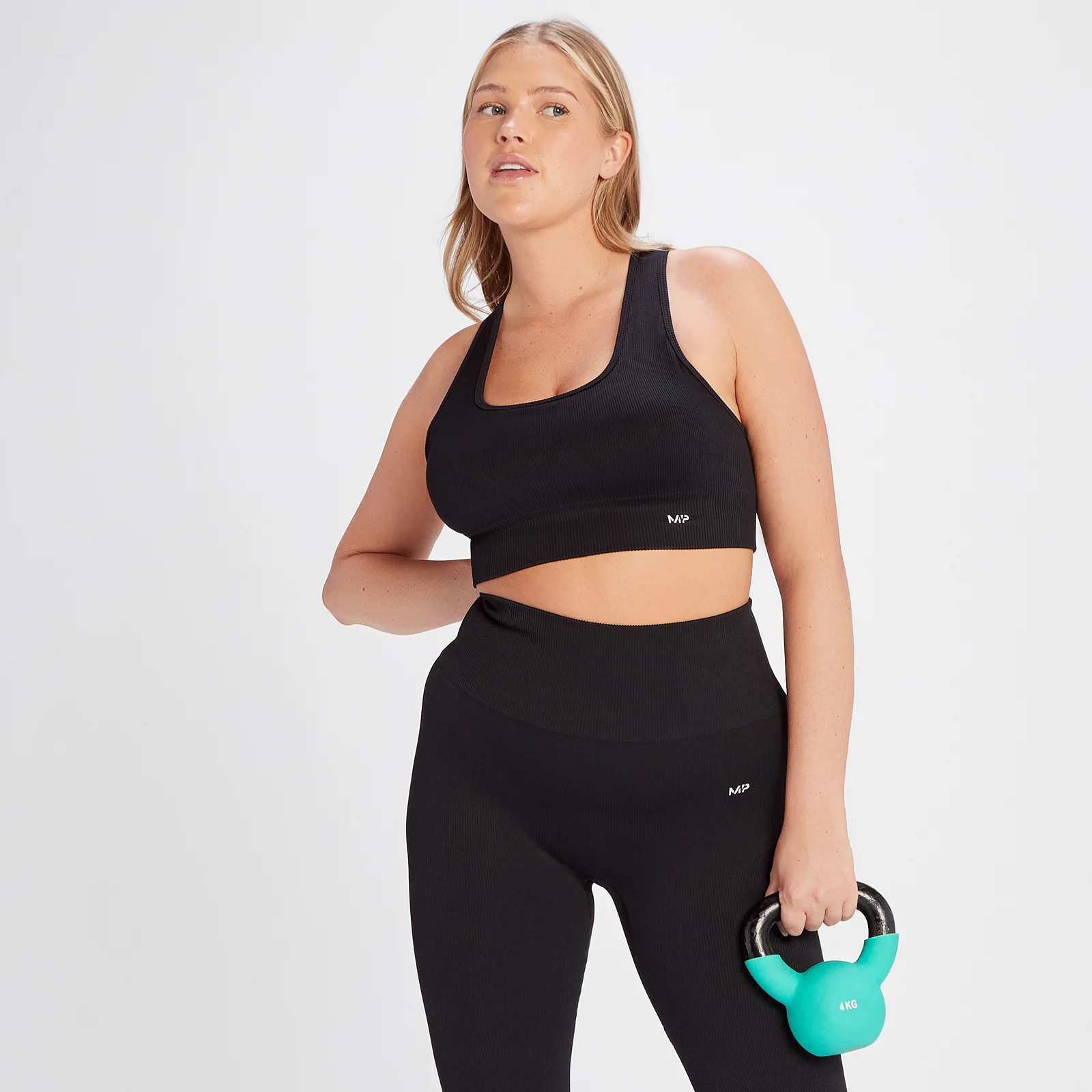 MP Női Tempo Rib Seamless Melltartó – Fekete - XS kép 1