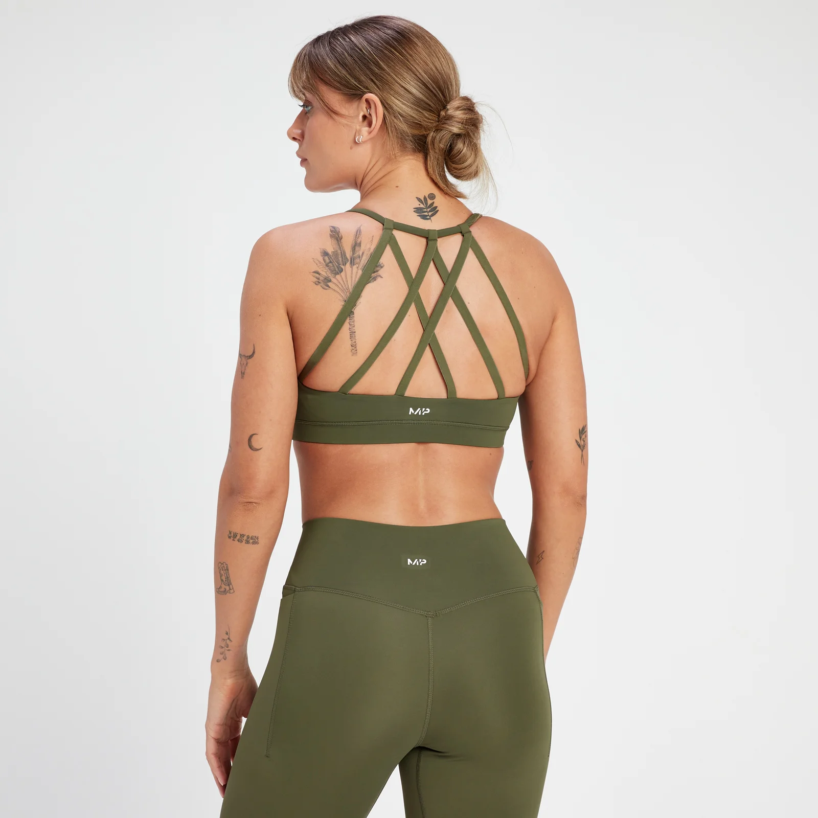 MP Női Adapt Strappy Sportmelltartó - Olivazöld - XS kép 1
