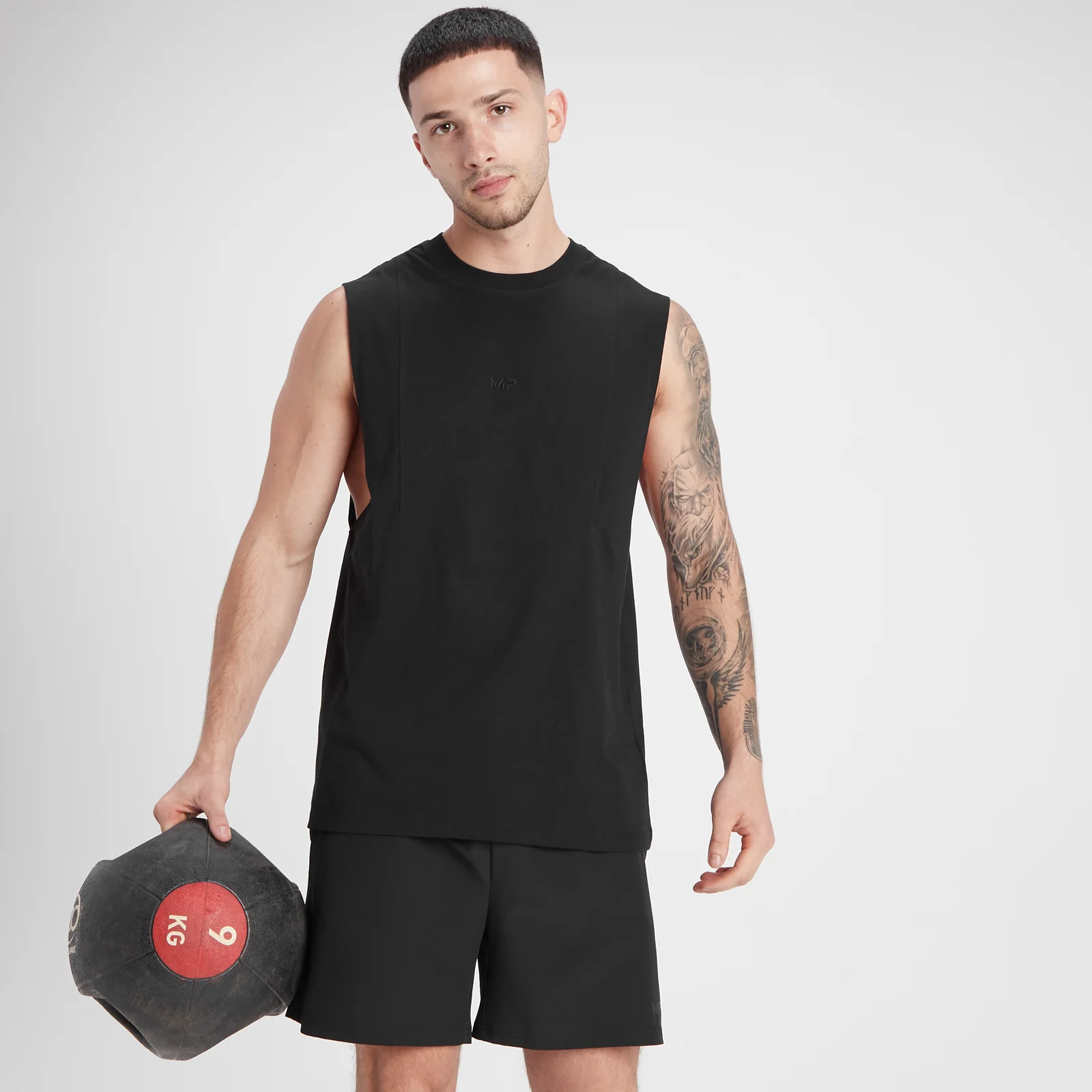MP Férfi Adapt Drop Armhole Tank Top - Fekete - XS kép 1