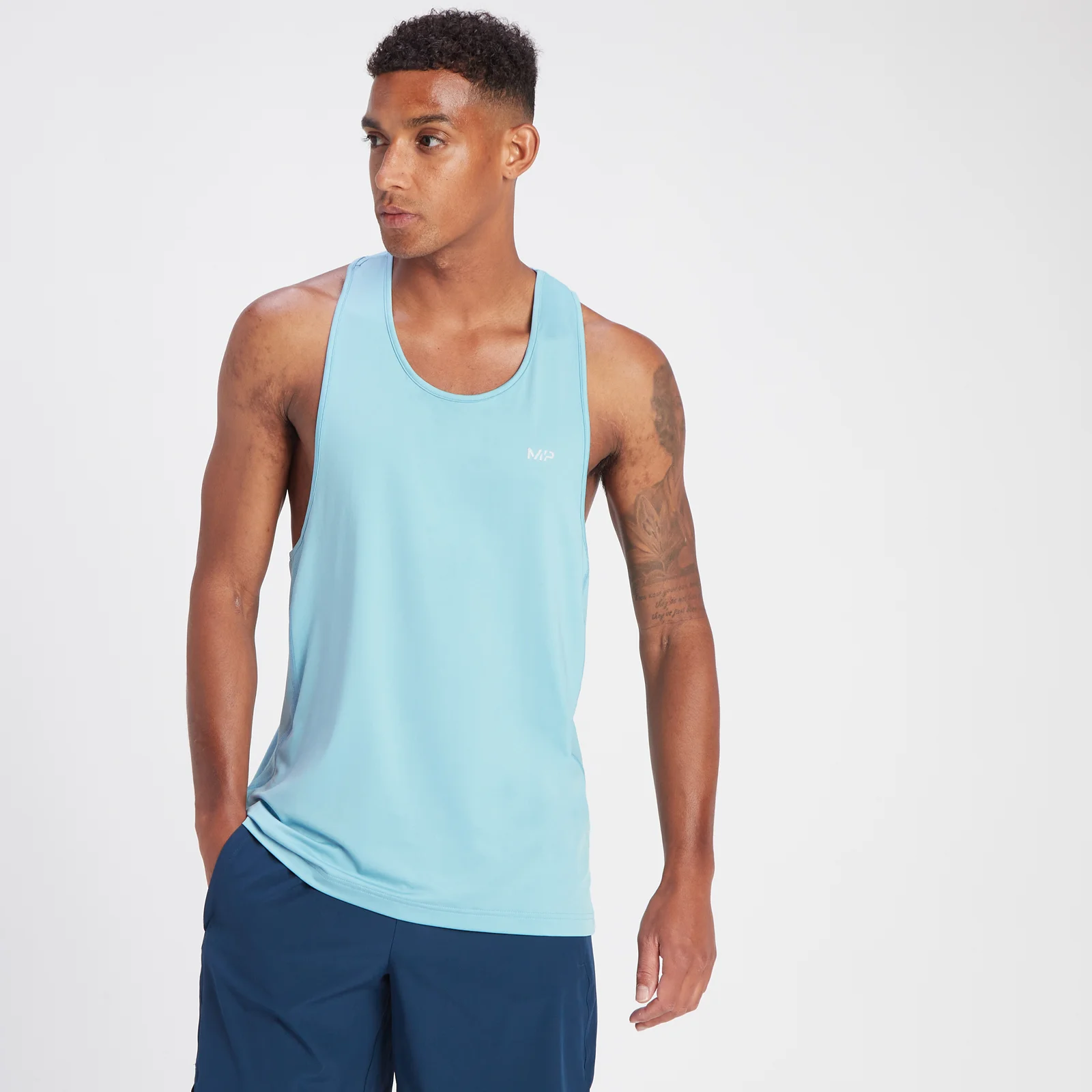 MP Férfi Velocity Stringer Trikó - Égszínkék - XS kép 1