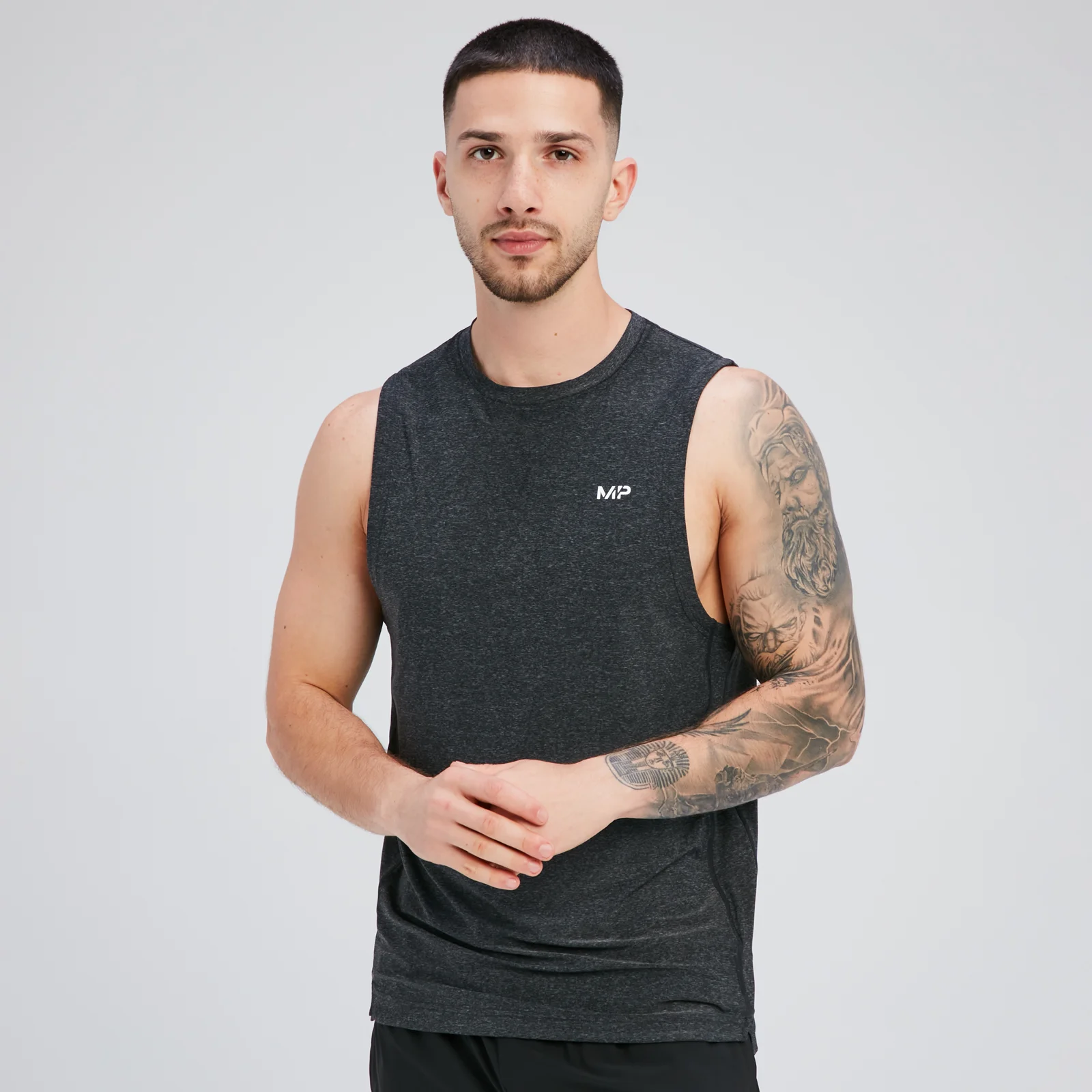 MP Férfi Tempo Tank Trikó - Fekete márga - XS kép 1