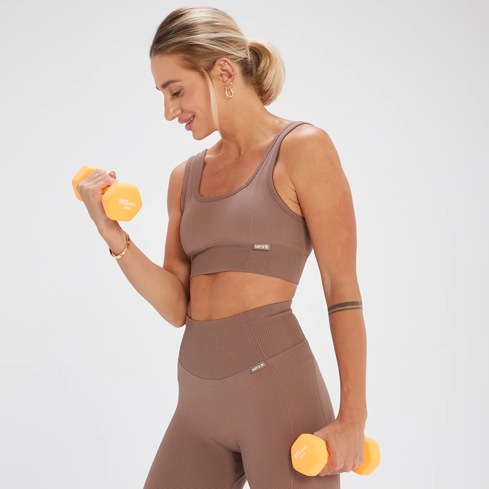 MP x Tatiana Sportmelltartó - Mogyorószínű - XS kép 1