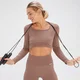 MP x Tatiana Seamless Hosszú Ujjú Crop Top - Mogyorószínű
