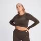 MP Női Shape Seamless Hosszú Ujjú Crop Top - Kávé