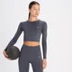MP Női Shape Seamless Hosszú Ujjú Crop Top - Grafitszürke