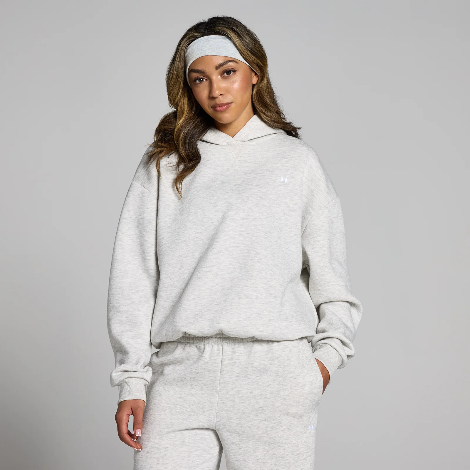 MP Női Basics Oversized Kapucnis Pulóver - Szürke márga - S kép 1