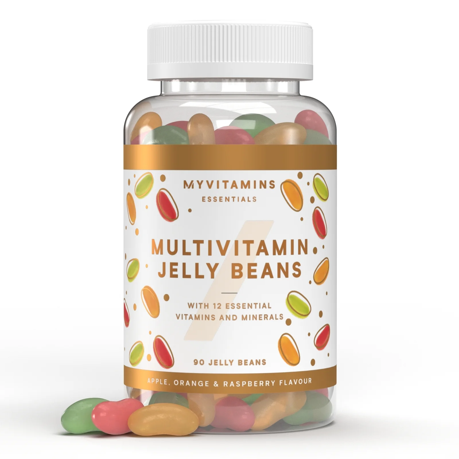 Multivitaminos Jelly Beans - 30servings - Apple, Orange & Raspberry kép 1