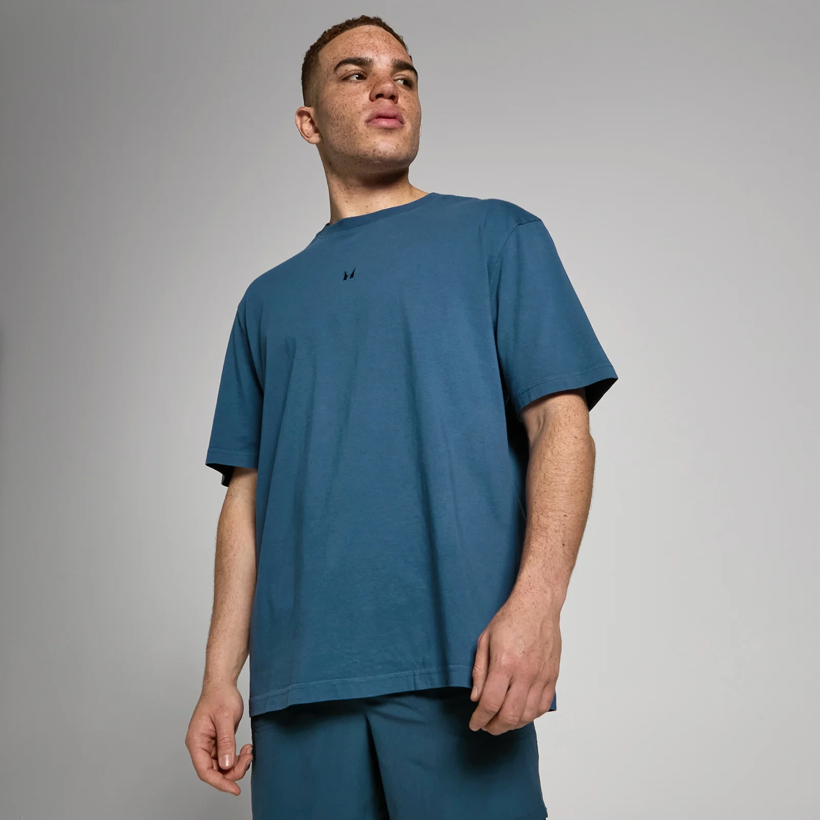 MP Férfi Tempo Oversized Washed Póló - Tengerészkék - XS kép 1