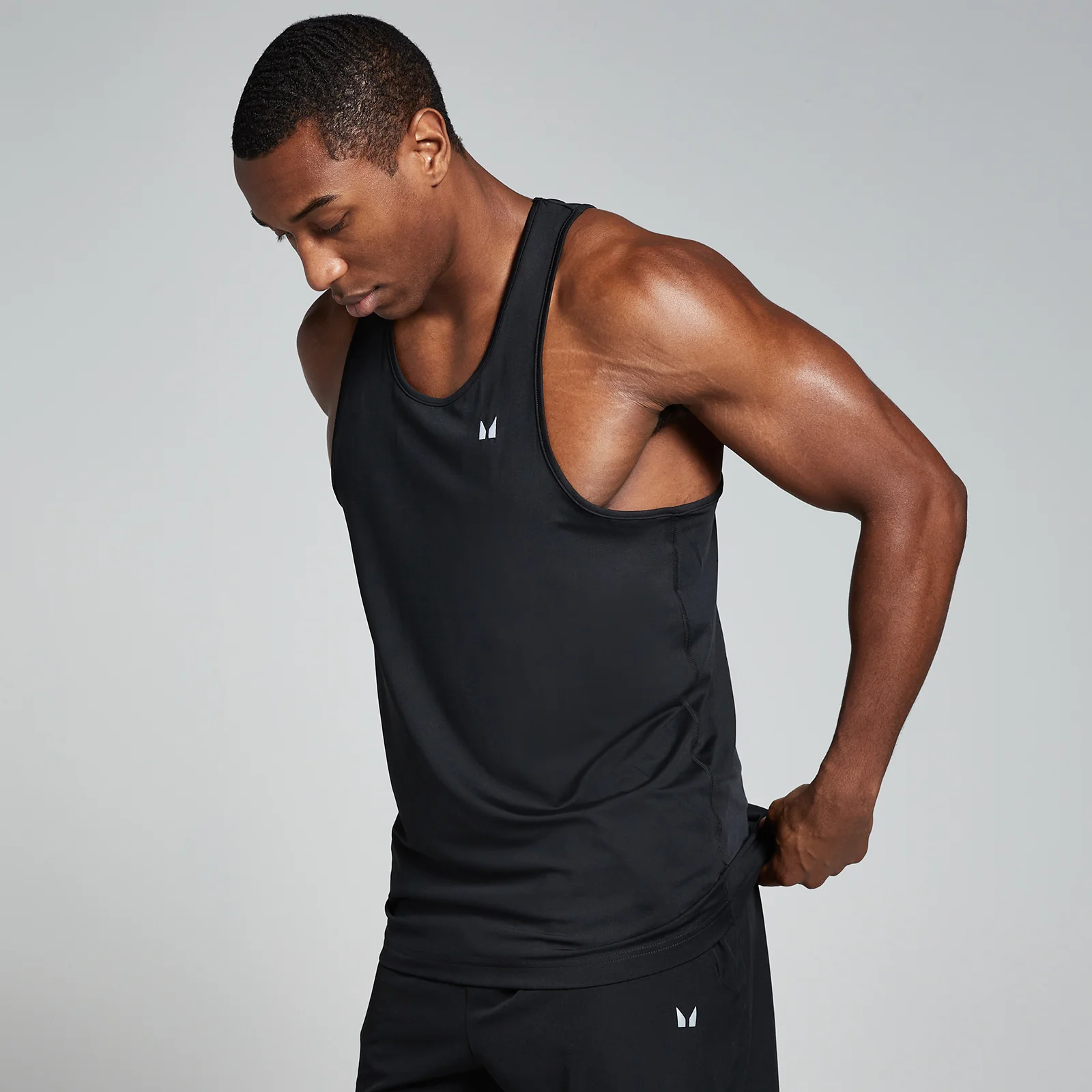 MP Férfi Training Stringer Trikó - Fekete - XS kép 1