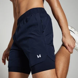 MP Férfi 2-in-1 Training Rövidnadrág - Tengerészkék - Size S