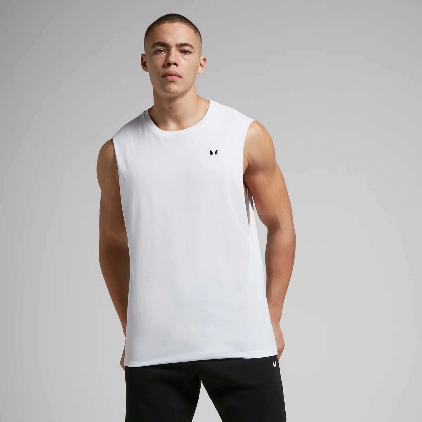 MP Férfi Rest Day Drop Armhole Tank Trikó - Fehér - XS kép 1