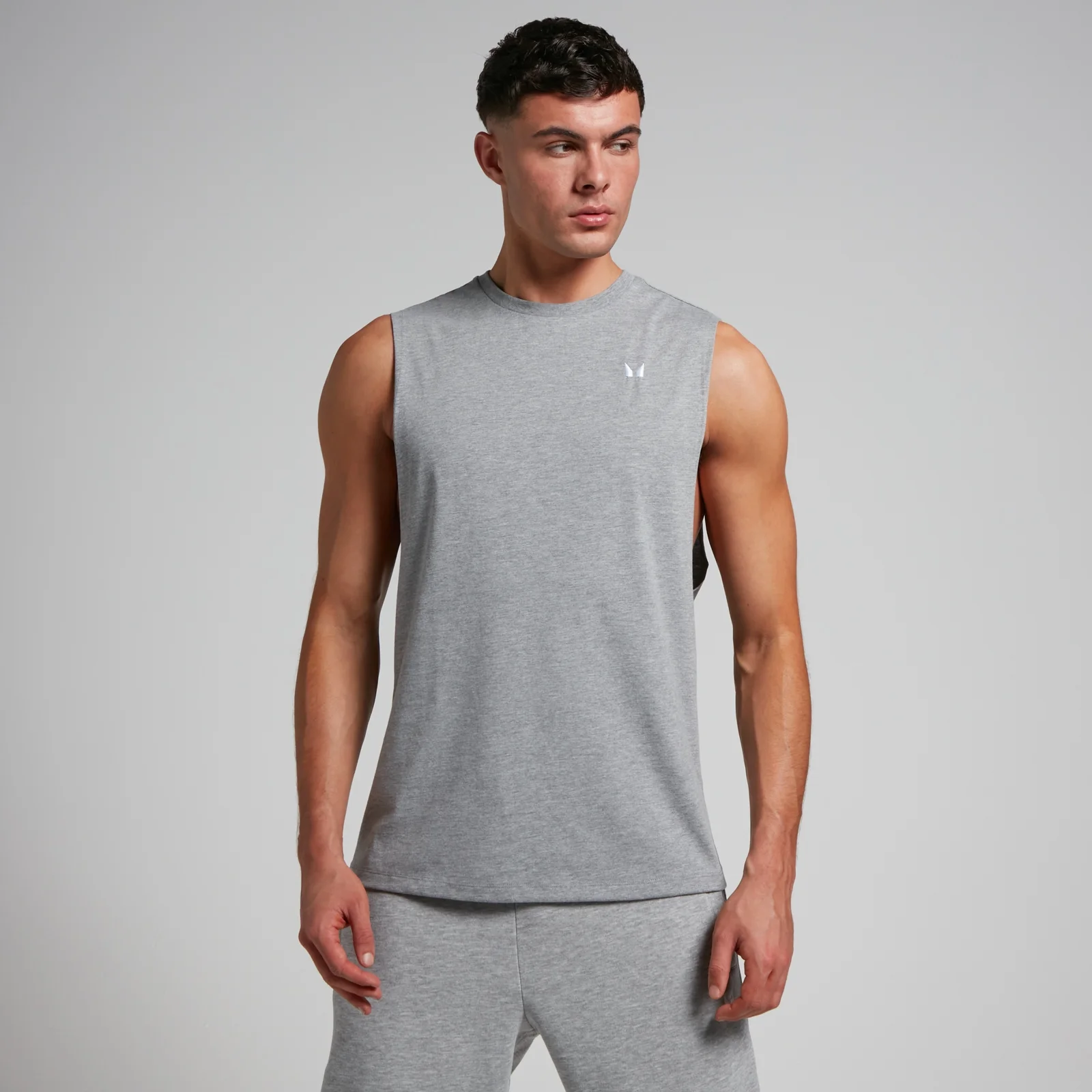 MP Férfi Rest Day Drop Armhole Tank Trikó - Szürke márga - S kép 1