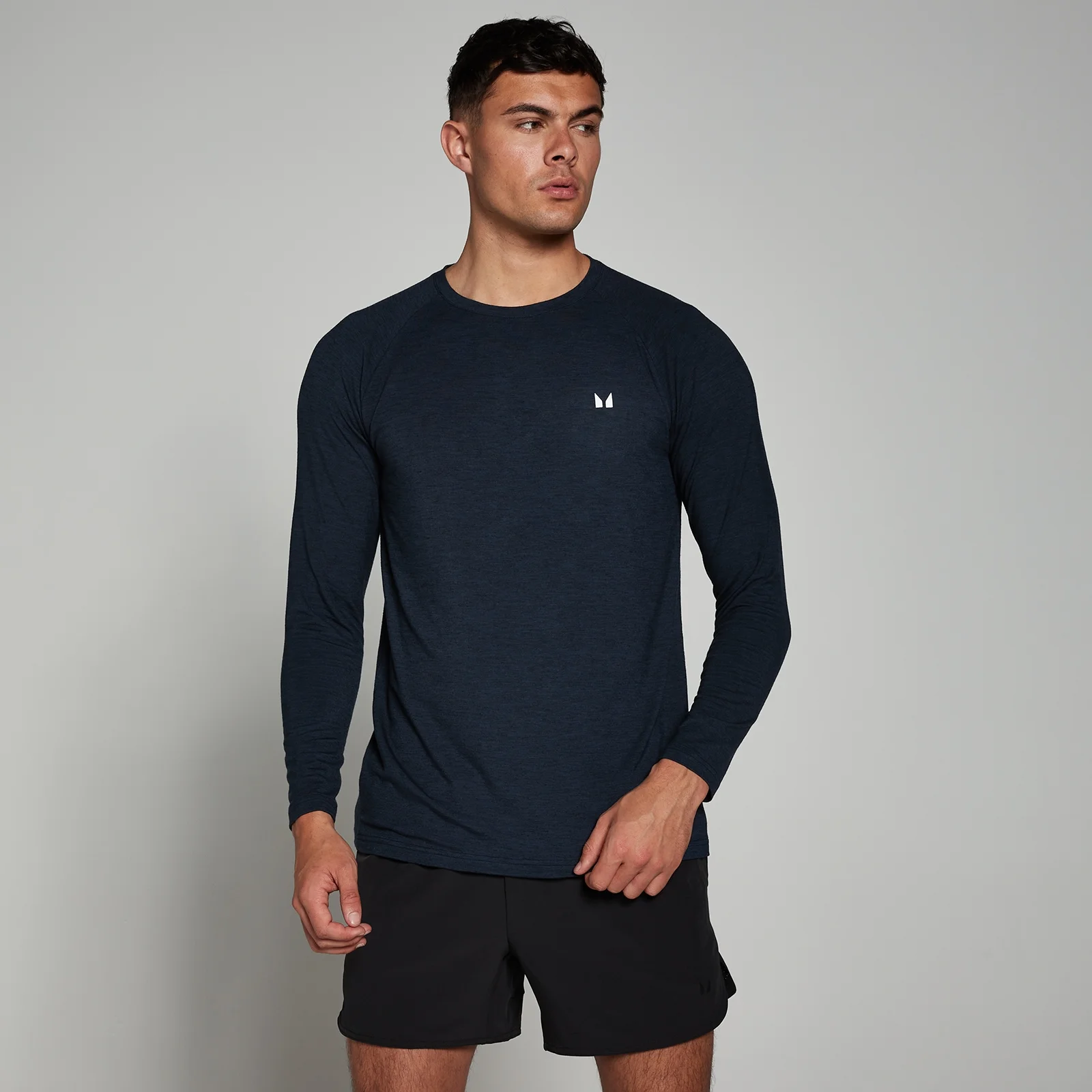 MP Men's Performance Long Sleeve Top - Navy Marl - XS kép 1