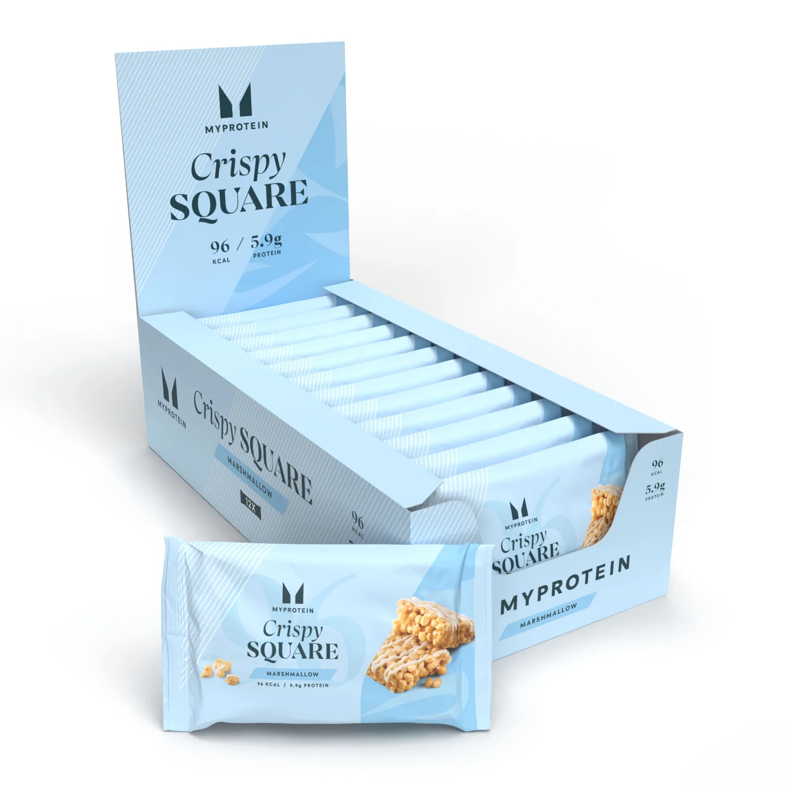 Crispy Square - 12 x 30g - Mályvacukor kép 1