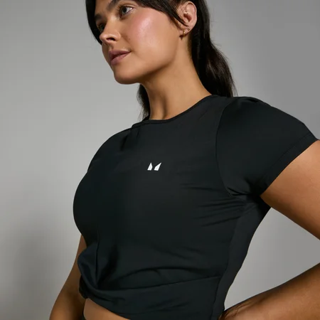 MP Női Power rövid ujjú Crop Top - Fekete