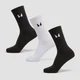 MP Unisex Essentials Crew Zokni (3 darab) - Fekete/Fehér