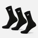 MP Unisex Crew Zokni (3 darab) - Fekete