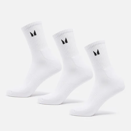 MP Unisex Crew zokni (3 darab) - Fehér