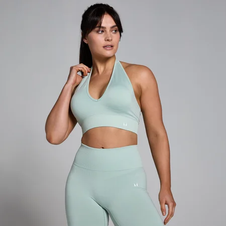 MP Női Tempo Seamless Halter Neck Melltartó – Fresh Mint mentazöld
