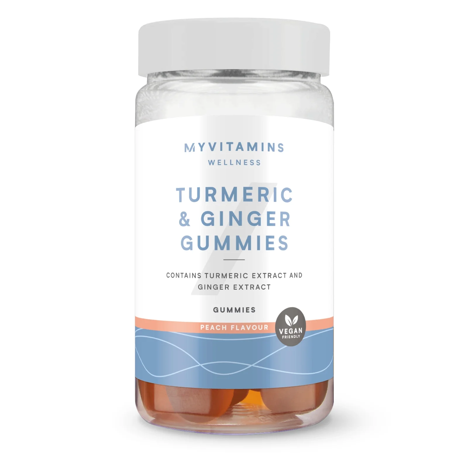 Kurkuma és Gyömbér Gumicukor - 60GUMMIES, 30servings - Peach kép 1
