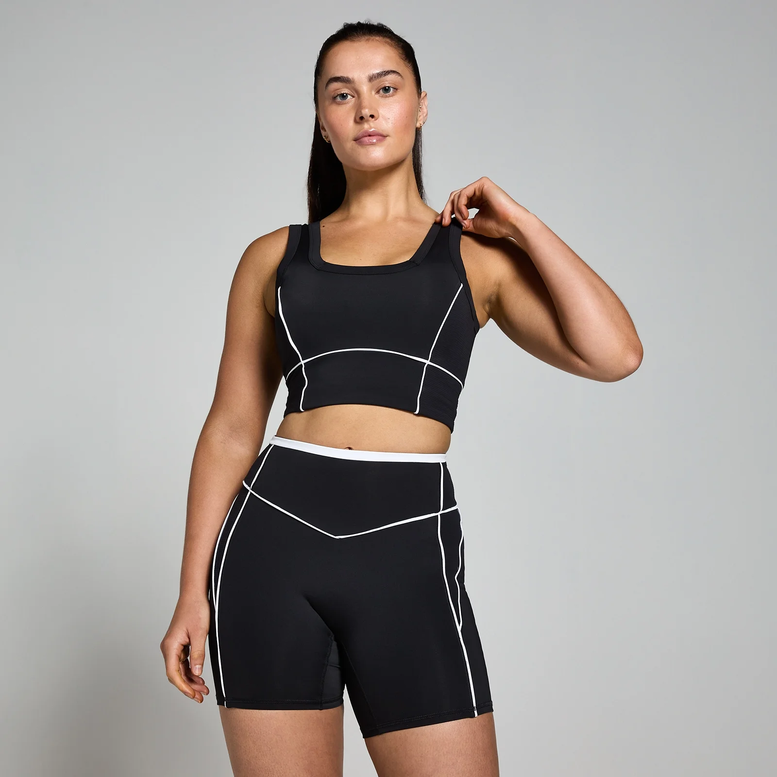 MP Női Tempo Contrast Texture Sportmelltartó - Fekete - XXL kép 1