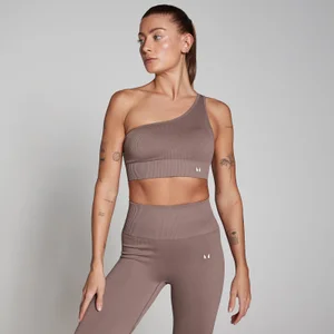 MP Női Tempo Rib Seamless Asymmetric Melltartó - Mogyorószínű - Size XXL