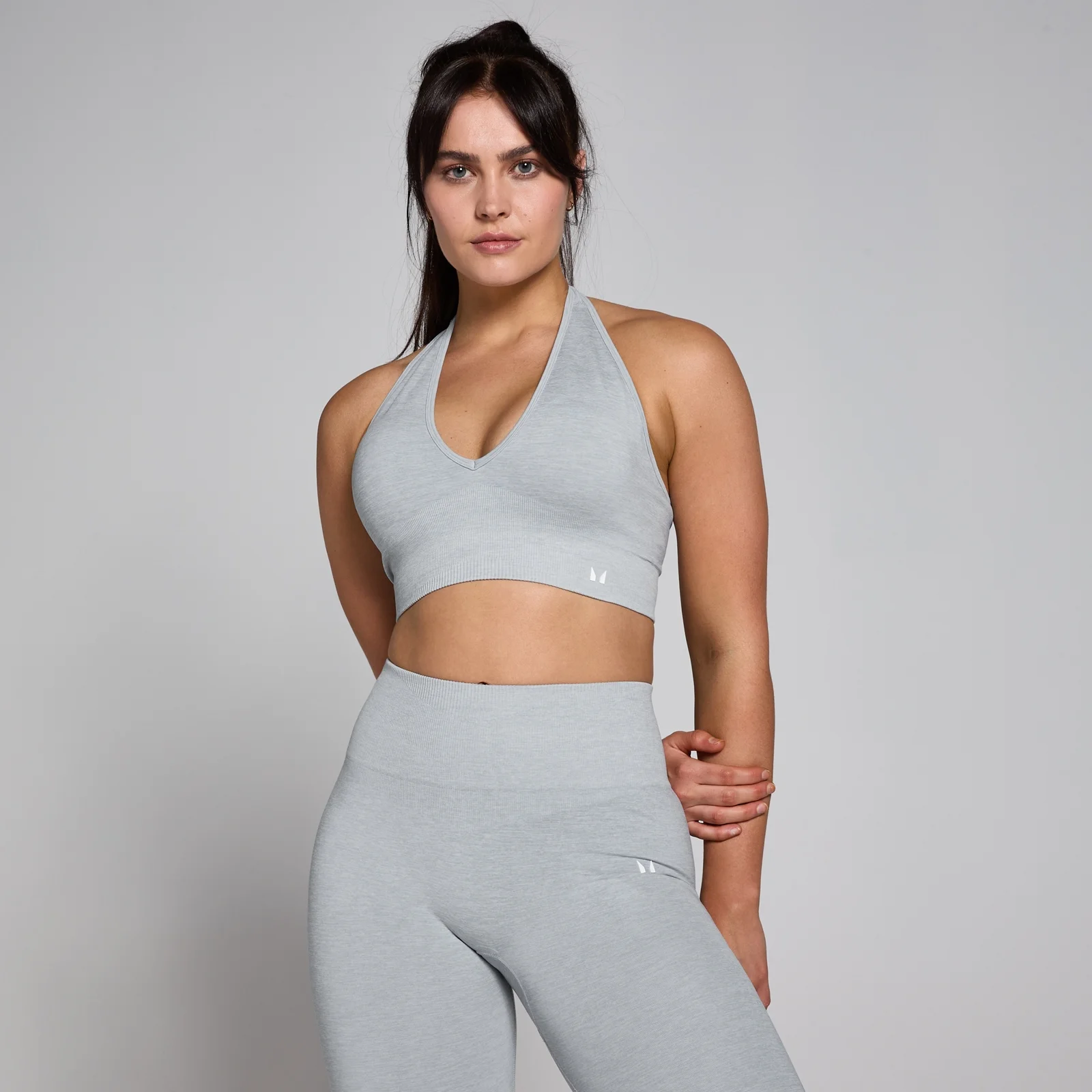 MP Női Tempo Seamless Halter Neck Melltartó – Szürke márga - XS kép 1