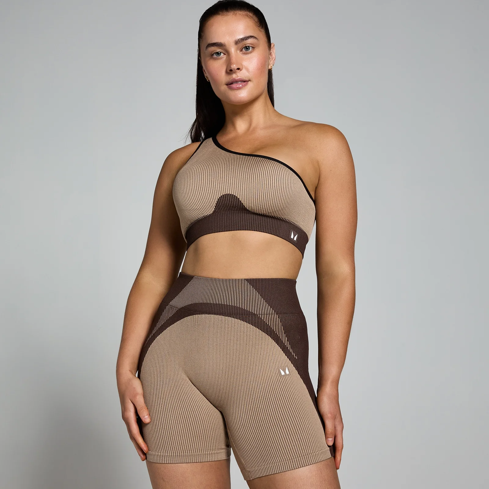 MP Női Contrast Rib Seamless Melltartó – Kasmír/Espresso - L kép 1