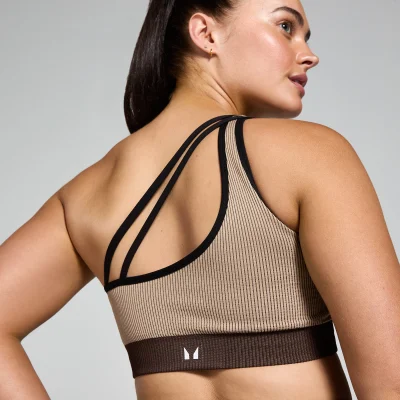 MP Női Contrast Rib Seamless Melltartó – Kasmír/Espresso - L kép 6