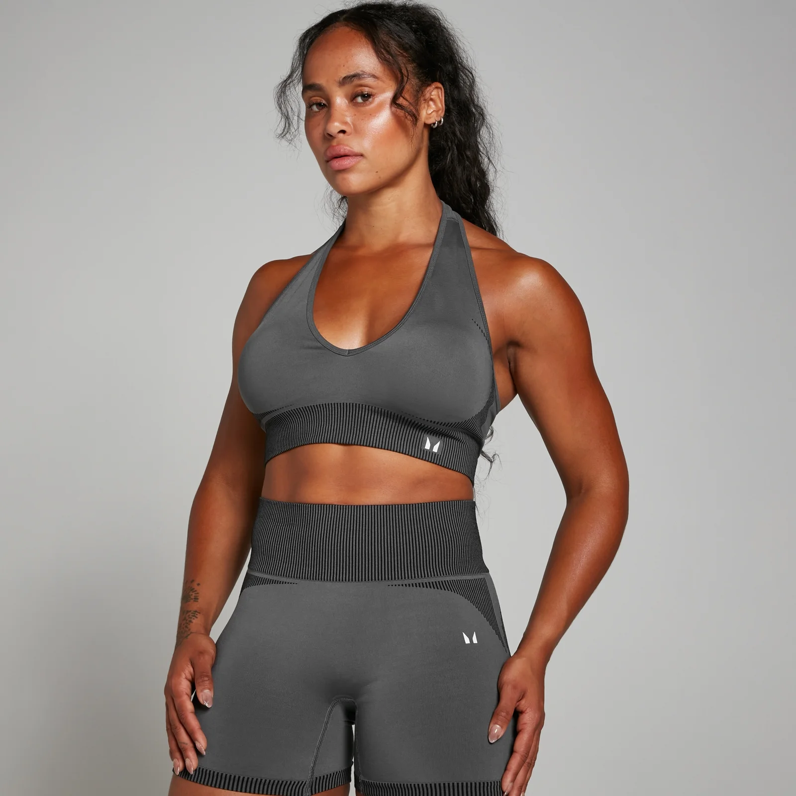 MP Női Tempo Two Toned Seamless Sportmelltartó - Fekete - L kép 1