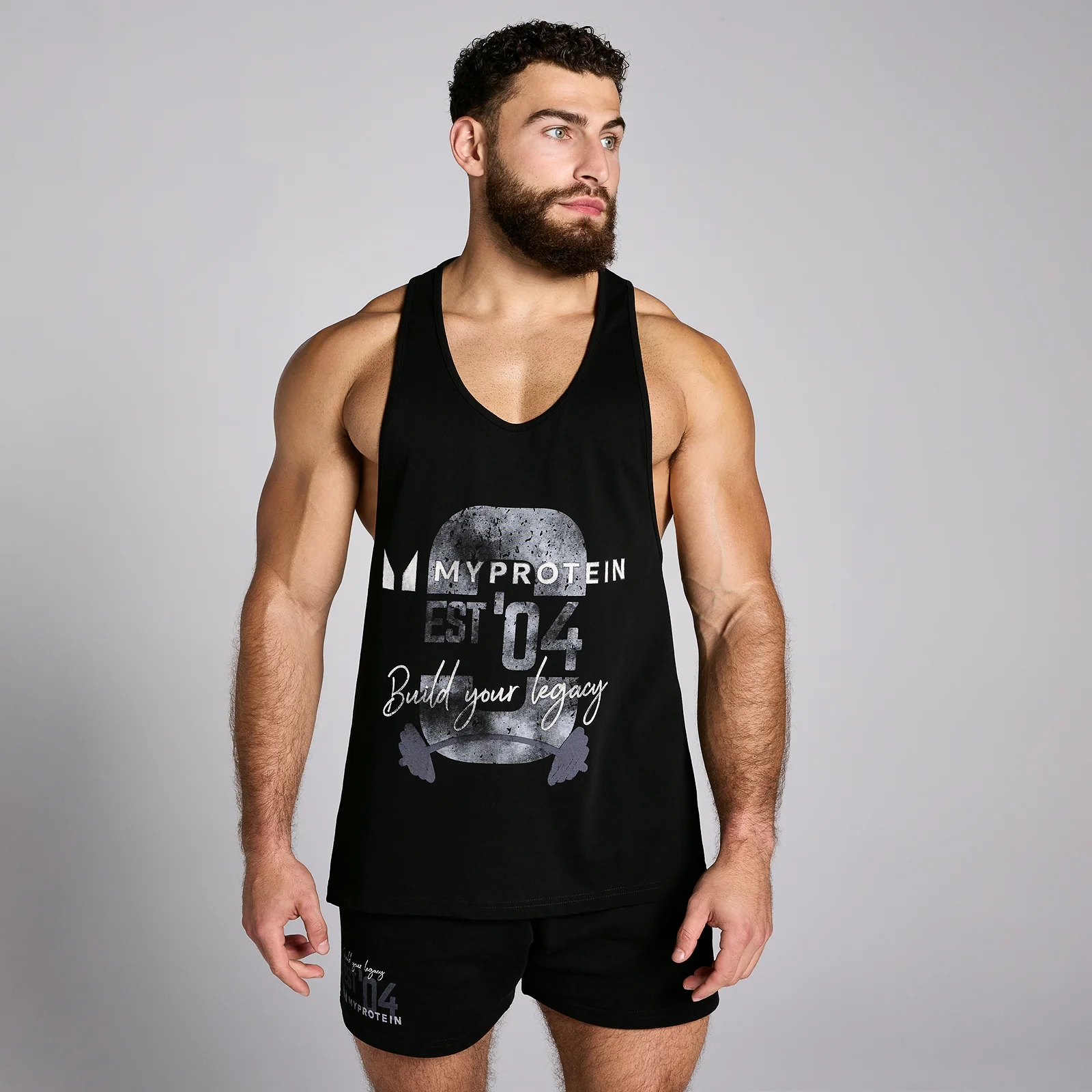 MP Férfi Origin Graphic Stringer Mosott fekete - XS kép 1