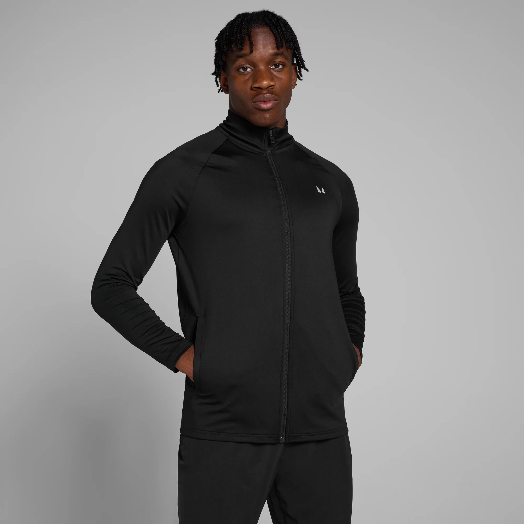 MP Férfi Training Full Zip Track Felső – Fekete - XS kép 1