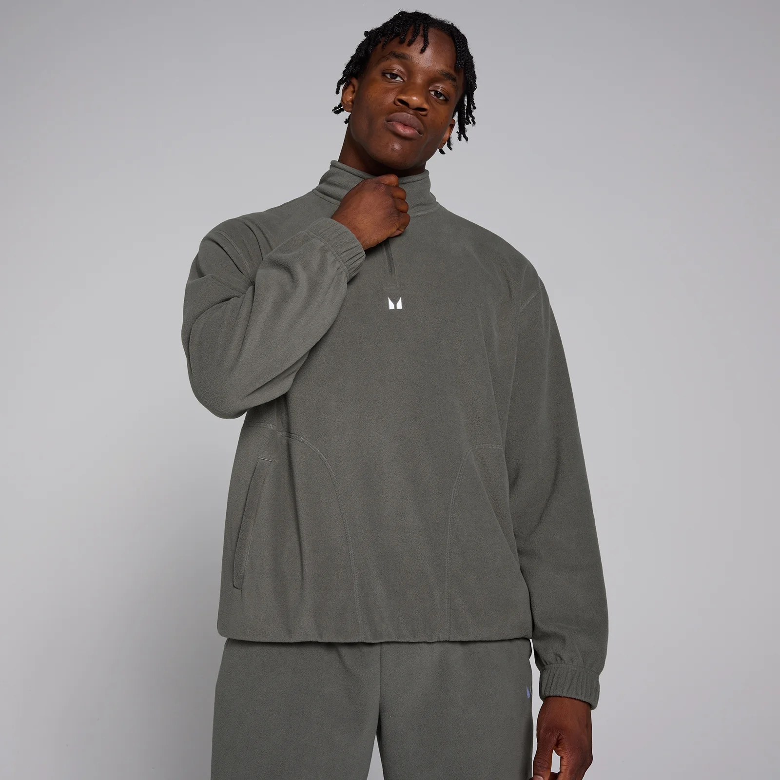 MP Férfi 1/4 Zip Polár – Sötétszürke - XXL kép 1
