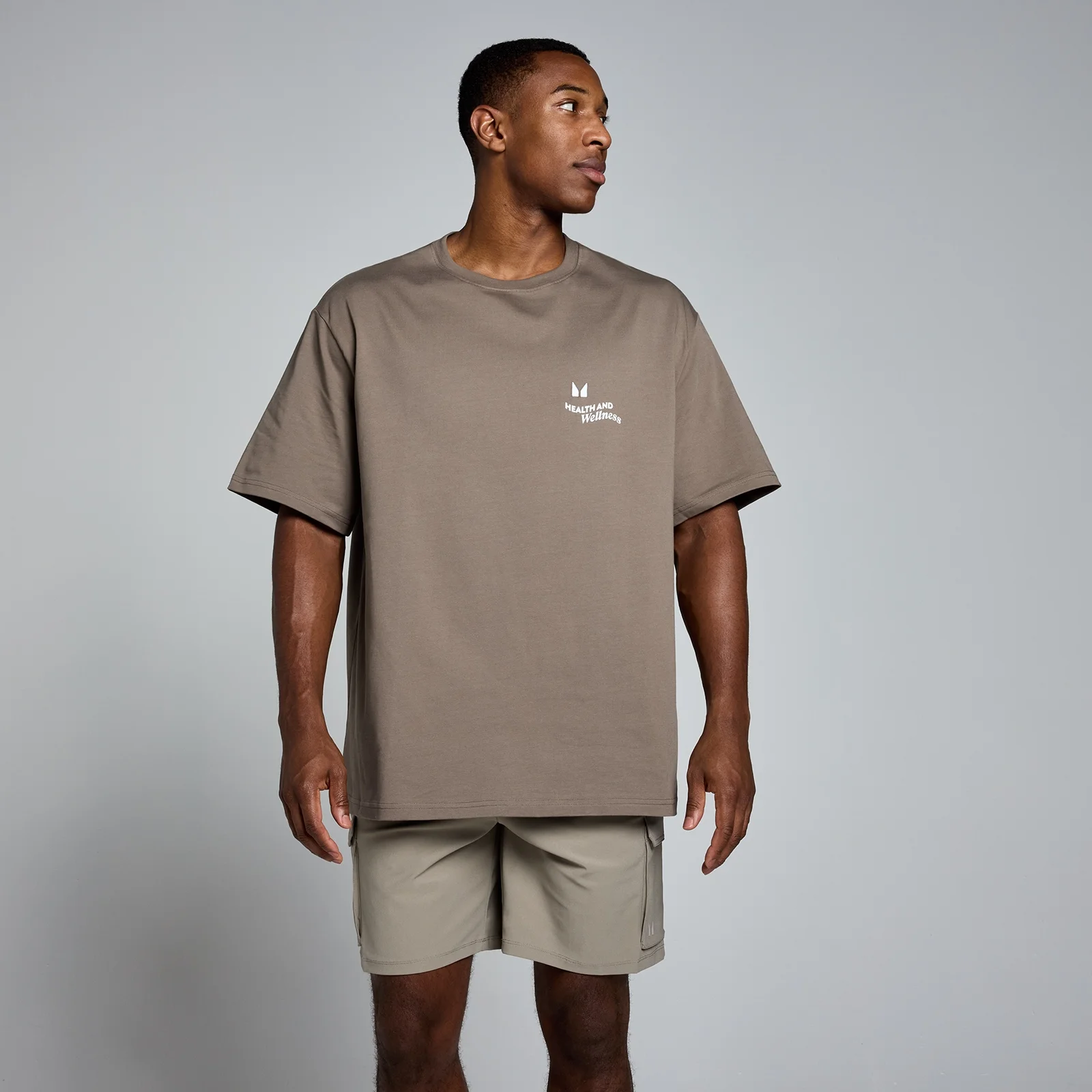 MP Férfi Health & Wellness Graphic Oversized Póló - Espresso - L - XL kép 1