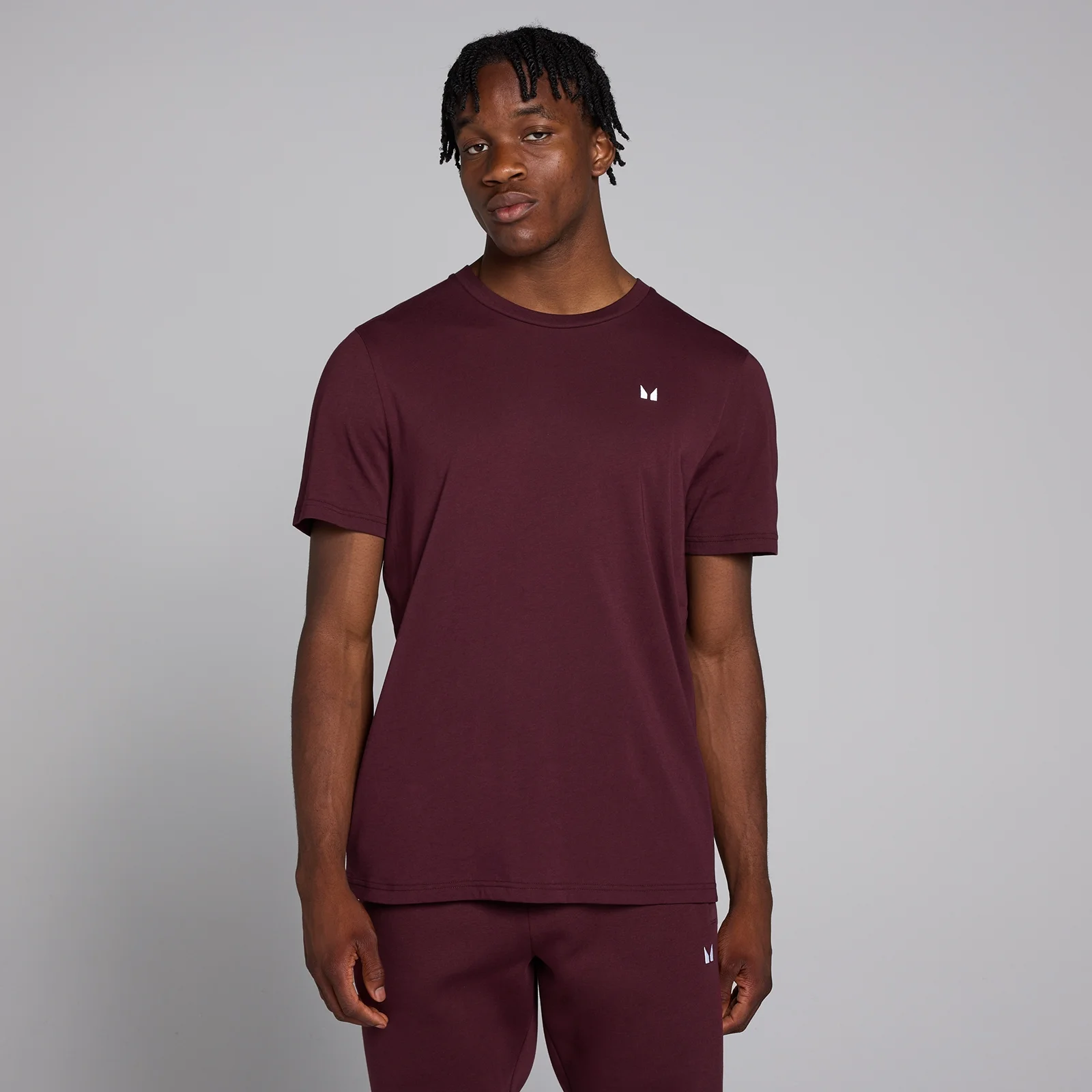 MP Férfi Rest Day Rövid ujjú Póló - Deep Berry - XXL kép 1