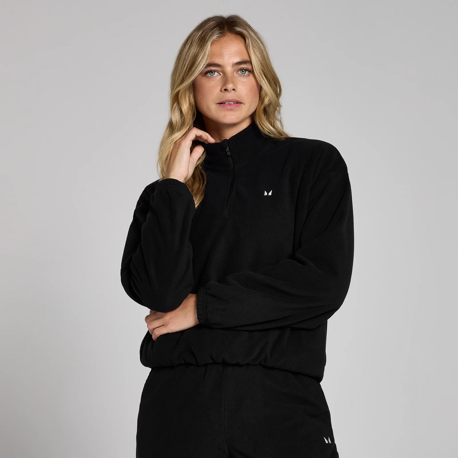 MP Női Funnel Neck 1/4 Zip Polár – Fekete - S kép 1
