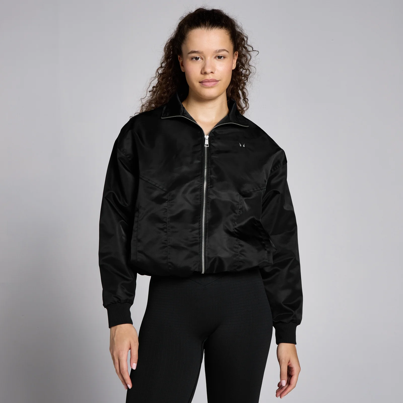 MP Női Lifestyle Nylon Bomberdzseki – Fekete - L kép 1