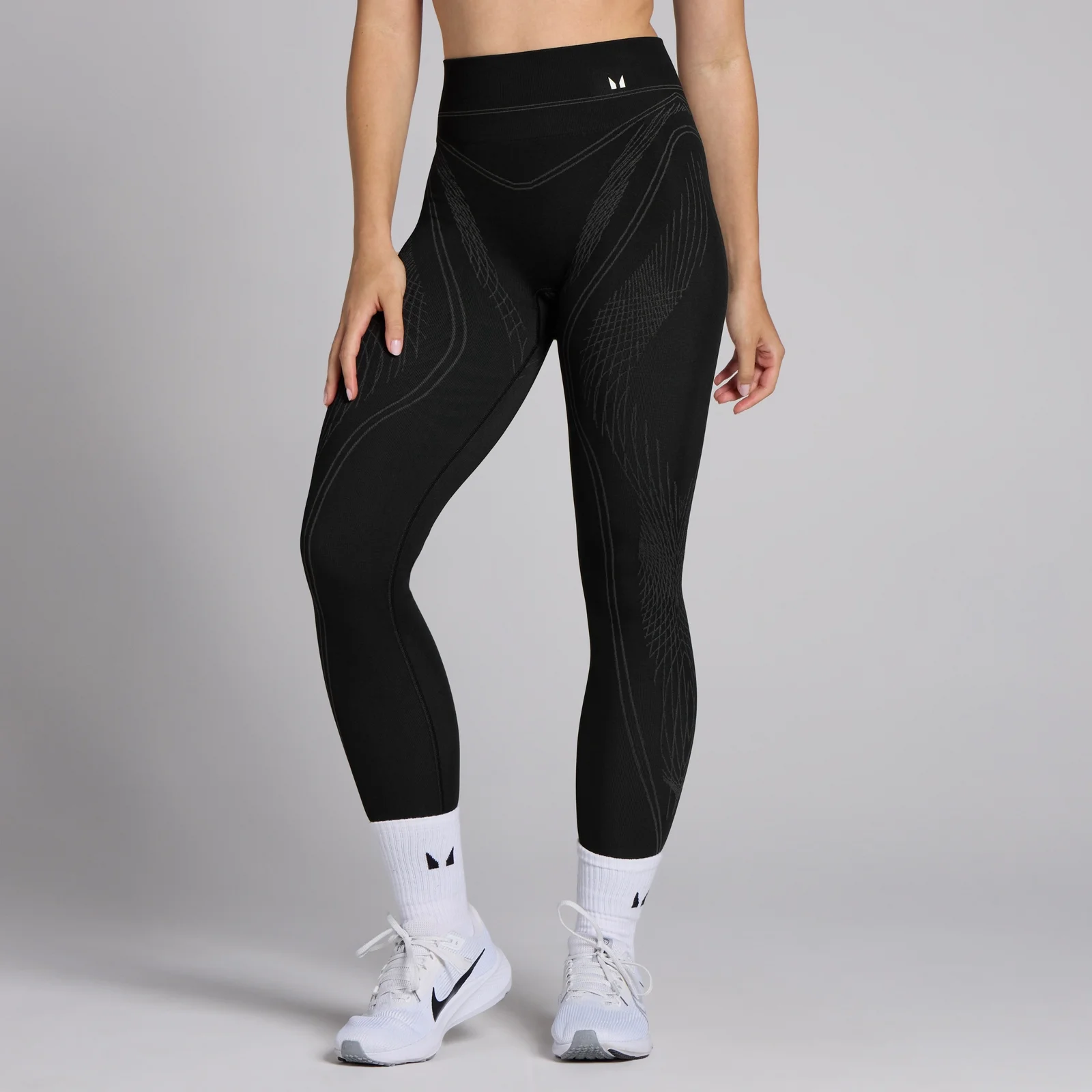 MP Női Tempo Seamless Linear Leggings – Fekete - XS kép 1
